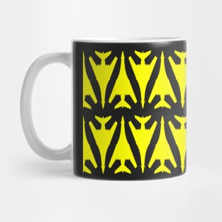 Rockwell B-1 Lancer - Yellow & Black Pattern Design Mug